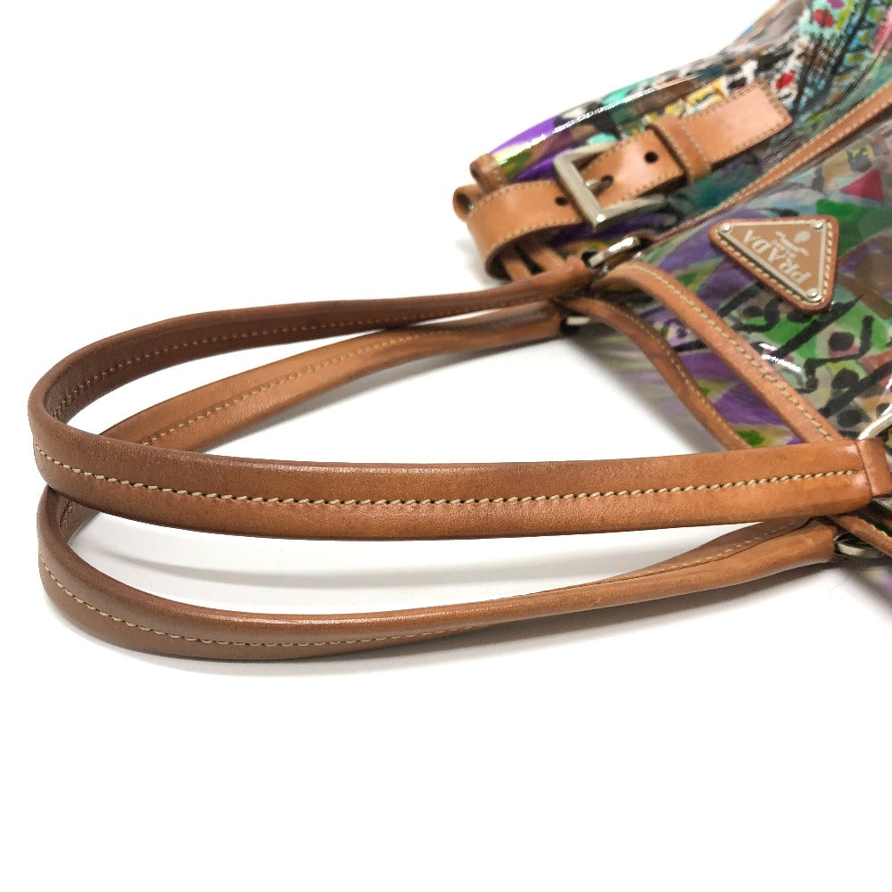 PRADA BR2515 ベネチアプリント トートバッグ ビニール/レザー レディース マルチカラー