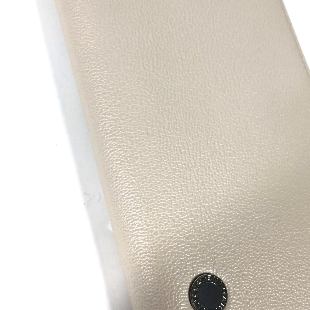 BVLGARI ロングウォレット ブルガリブルガリ ロゴ ラウンドファスナー 長財布 レザー レディース アイボリー系