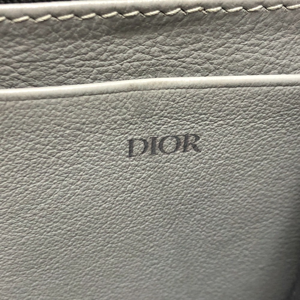 Dior 2ESBC119DCO ポシェット CD ダイヤモンド ポーチ カバン 肩掛け 斜め掛け ショルダーバッグ コーティングキャンバス メンズ グレー