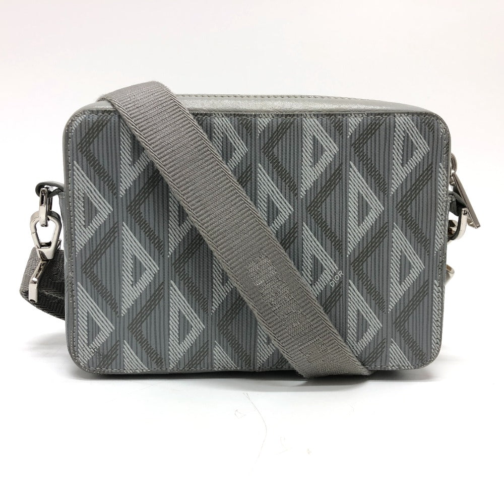 Dior 2ESBC119DCO ポシェット CD ダイヤモンド ポーチ カバン 肩掛け 斜め掛け ショルダーバッグ コーティングキャンバス メンズ グレー