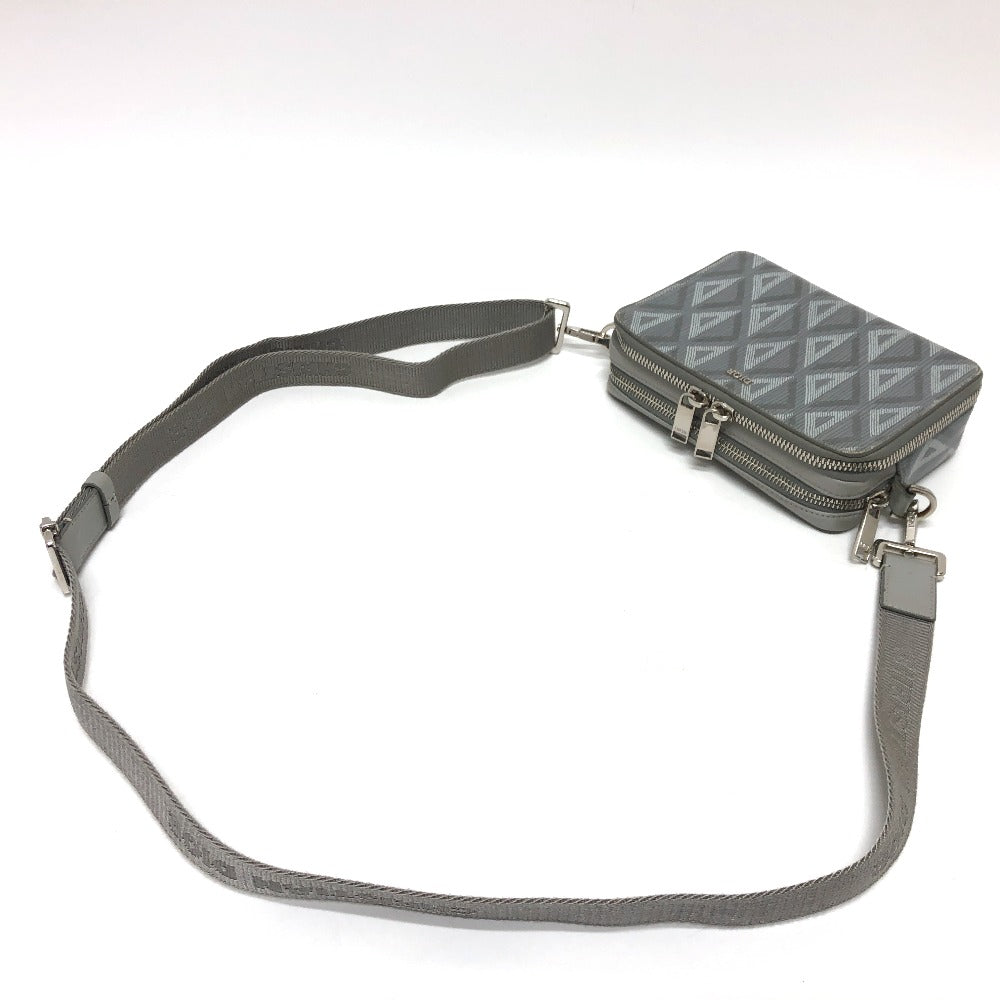 Dior 2ESBC119DCO ポシェット CD ダイヤモンド ポーチ カバン 肩掛け 斜め掛け ショルダーバッグ コーティングキャンバス メンズ グレー