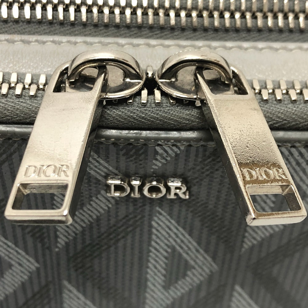 Dior 2ESBC119DCO ポシェット CD ダイヤモンド ポーチ カバン 肩掛け 斜め掛け ショルダーバッグ コーティングキャンバス メンズ グレー