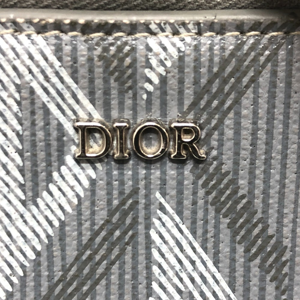 Dior 2ESBC119DCO ポシェット CD ダイヤモンド ポーチ カバン 肩掛け 斜め掛け ショルダーバッグ コーティングキャンバス メンズ グレー