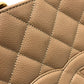 CHANEL トートバッグ デカココ CC ココマーク マトラッセ Wチェーン バッグ カバン ショルダーバッグ キャビアスキン レディース ベージュ