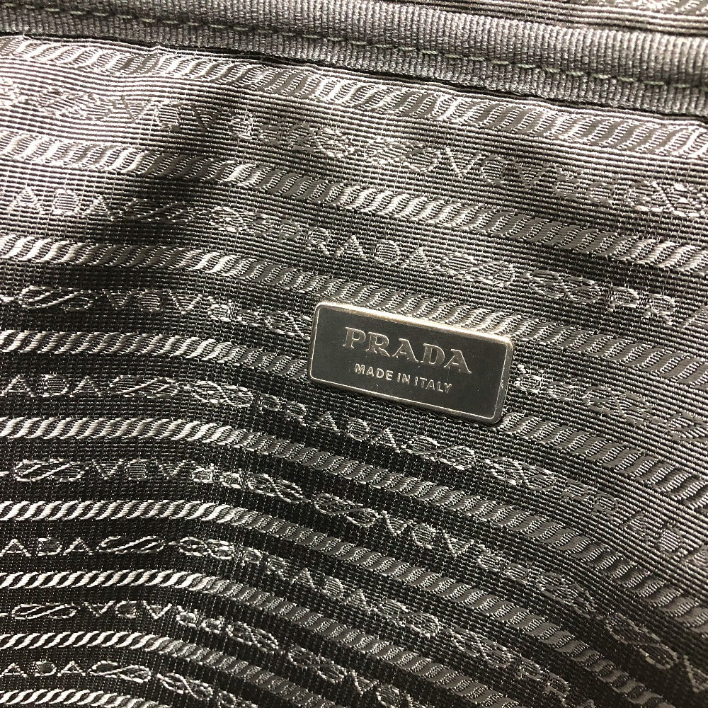 PRADA ハンドバッグ PCケース トライアングルロゴ PCケース クラッチバッグ ナイロン ユニセックス ブラック
