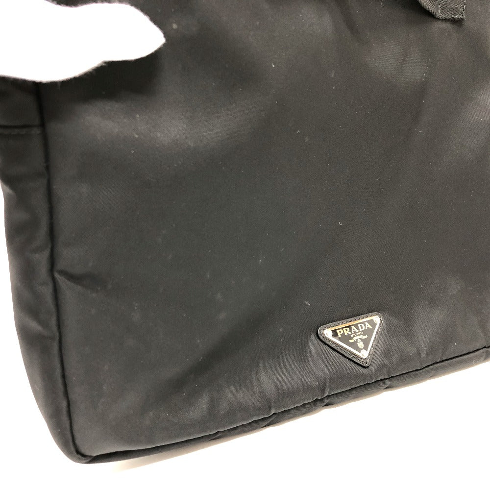 PRADA ハンドバッグ PCケース トライアングルロゴ PCケース クラッチバッグ ナイロン ユニセックス ブラック