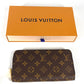 LOUIS VUITTON M41895 モノグラム ジッピーウォレット ラウンドファスナー 長財布 モノグラムキャンバス レディース フューシャ ブラウン