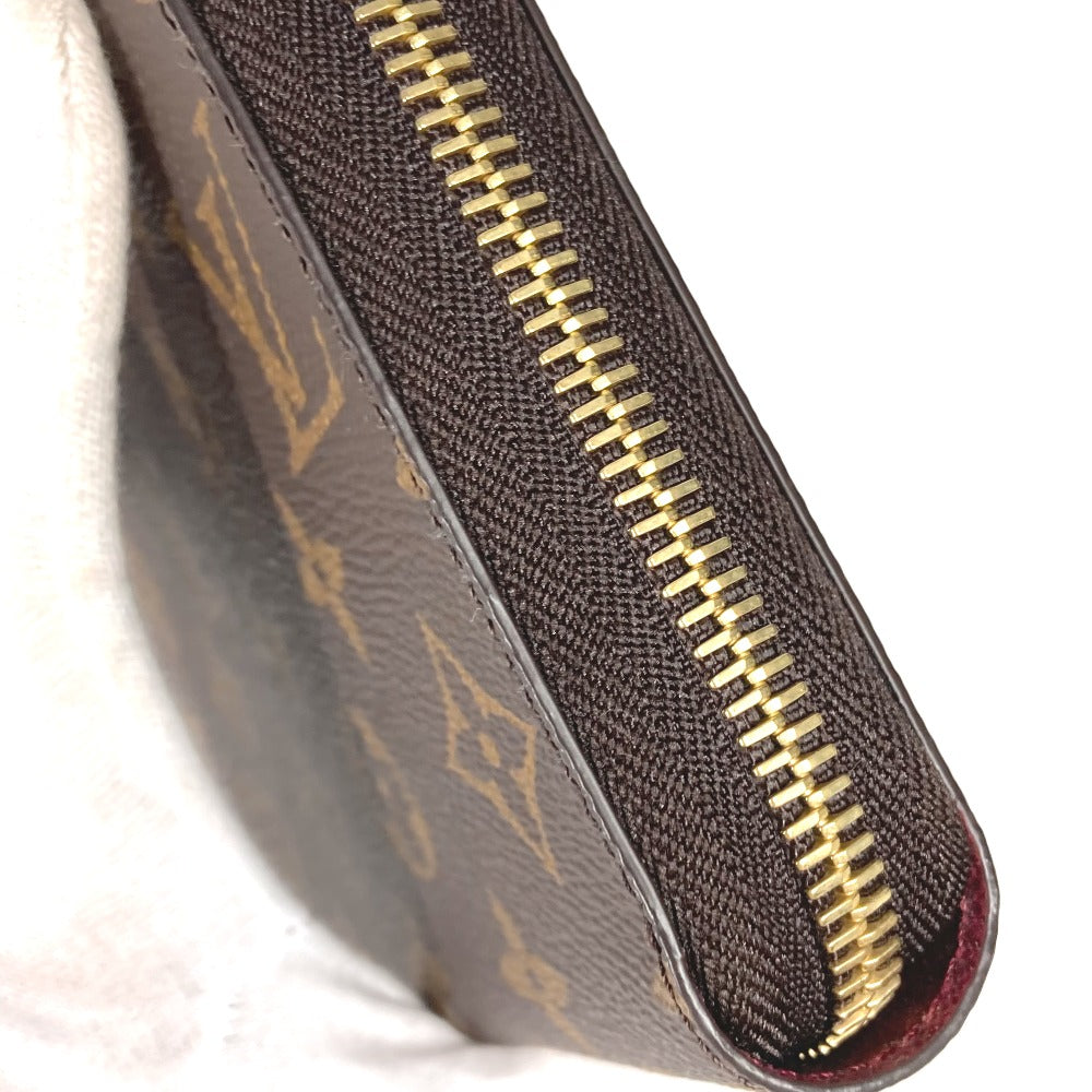 LOUIS VUITTON M41895 モノグラム ジッピーウォレット ラウンドファスナー 長財布 モノグラムキャンバス レディース フューシャ ブラウン