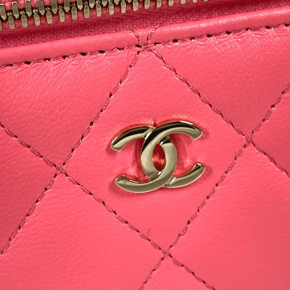CHANEL AP1340 タイムレスクラシック ライン スモール バニティバッグ チェーン ミラー付き ミニ 斜め掛け ショルダーバッグ ラムスキン レディース ピンク