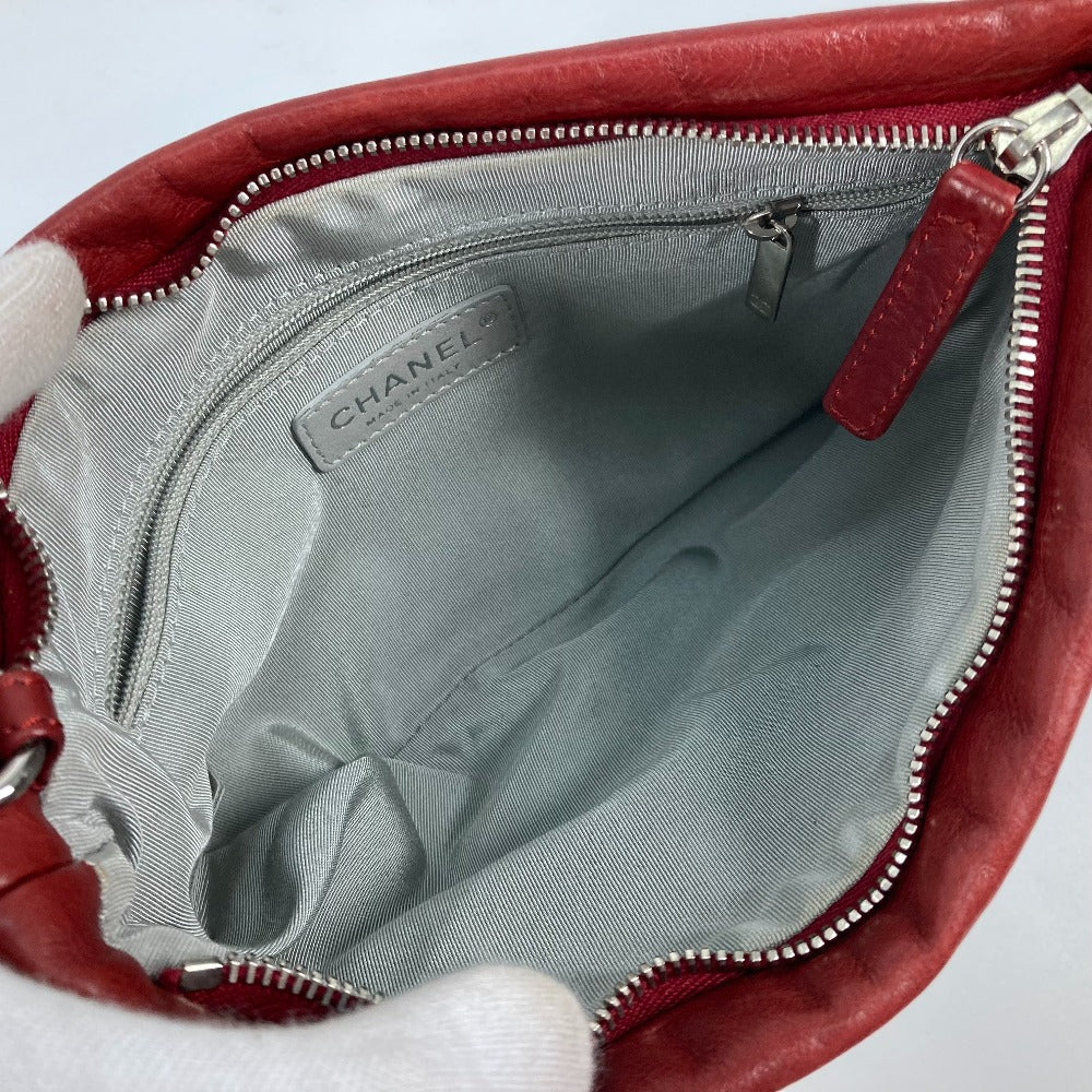 CHANEL A48547 10A デカココ CC カバン 肩掛け チェーン ショルダーバッグ レザー レディース レッド