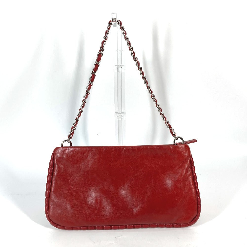 CHANEL A48547 10A デカココ CC カバン 肩掛け チェーン ショルダーバッグ レザー レディース レッド