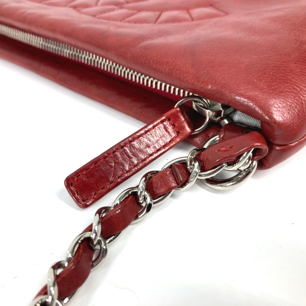 CHANEL A48547 10A デカココ CC カバン 肩掛け チェーン ショルダーバッグ レザー レディース レッド