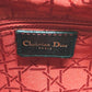 Dior レディディオール LADY DIOR 2WAY ショルダーバッグ カバン 斜め掛け 肩掛け ハンドバッグ レザー/スエード レディース ブラック