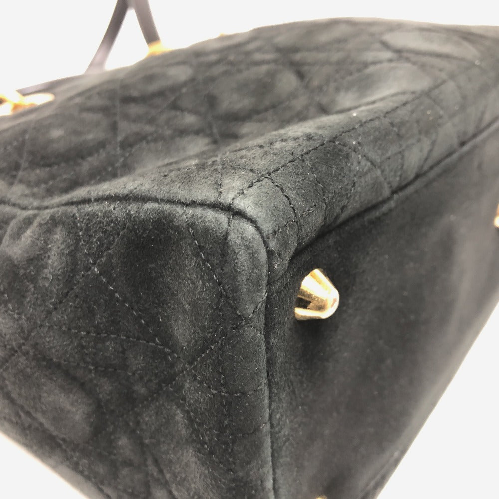 Dior レディディオール LADY DIOR 2WAY ショルダーバッグ カバン 斜め掛け 肩掛け ハンドバッグ レザー/スエード レディース ブラック