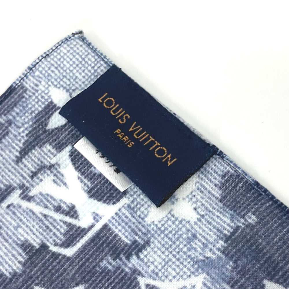 LOUIS VUITTON MP2886 モノグラム タペストリー 3点セット マスク＆巾着ポーチ＆バンダナ マスク コットン レディース ネイビー