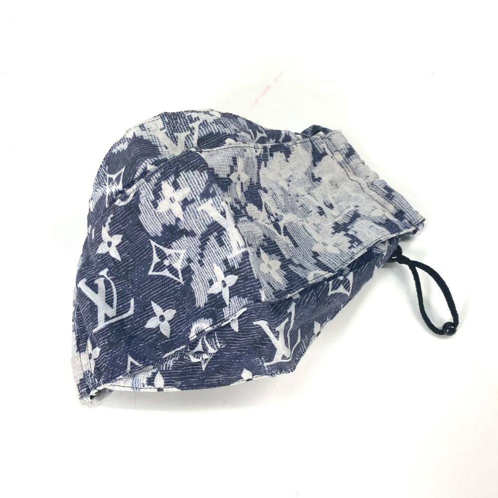 LOUIS VUITTON MP2886 モノグラム タペストリー 3点セット マスク＆巾着ポーチ＆バンダナ マスク コットン レディース ネイビー