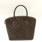 LOUIS VUITTON M40597 シャイニーモノグラム ロックイットPM トートバッグ カバン ハンドバッグ キャンバス レディース ブラウン