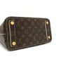 LOUIS VUITTON M40597 シャイニーモノグラム ロックイットPM トートバッグ カバン ハンドバッグ キャンバス レディース ブラウン