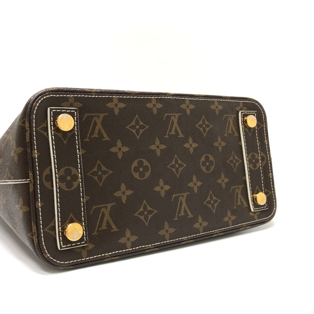 LOUIS VUITTON M40597 シャイニーモノグラム ロックイットPM トートバッグ カバン ハンドバッグ キャンバス レディース ブラウン