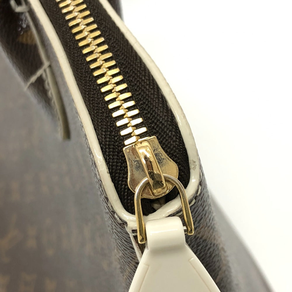 LOUIS VUITTON M40597 シャイニーモノグラム ロックイットPM トートバッグ カバン ハンドバッグ キャンバス レディース ブラウン