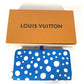 LOUIS VUITTON M81954 LV×YK 草間彌生コラボ ジッピーウォレット インフィニティ ドット モノグラムアンプラント 長財布 モノグラムアンプラントレザー メンズ ブルー
