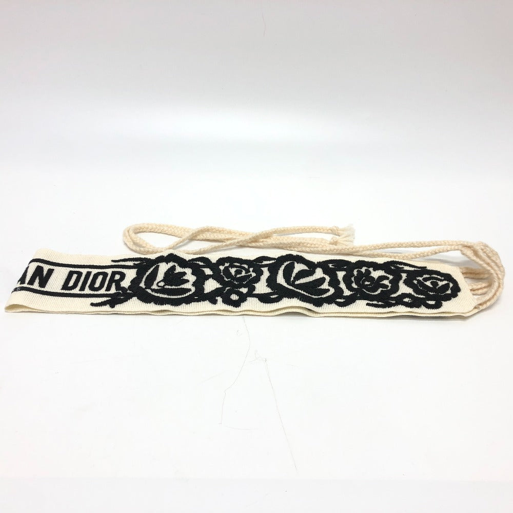 Dior メキシカンフラワーベルト エンブロイダリー ロゴ 刺繍 ズボン用ベルト ベルト キャンバス レディース ホワイト
