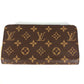 LOUIS VUITTON M41895 モノグラム ジッピーウォレット ラウンドファスナー 長財布 モノグラムキャンバス レディース フューシャ ブラウン