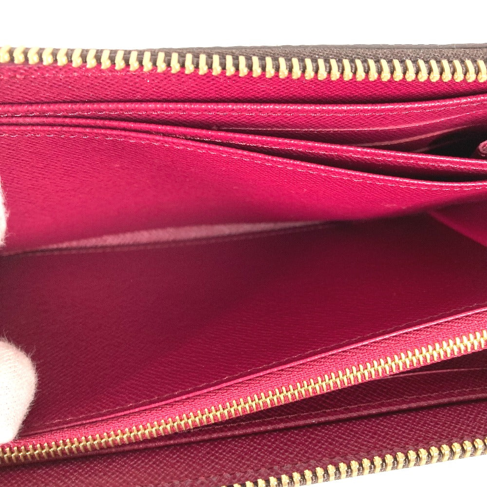 LOUIS VUITTON M41895 モノグラム ジッピーウォレット ラウンドファスナー 長財布 モノグラムキャンバス レディース フューシャ ブラウン