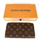 LOUIS VUITTON M41895 モノグラム ジッピーウォレット ラウンドファスナー 長財布 モノグラムキャンバス レディース フューシャ ブラウン