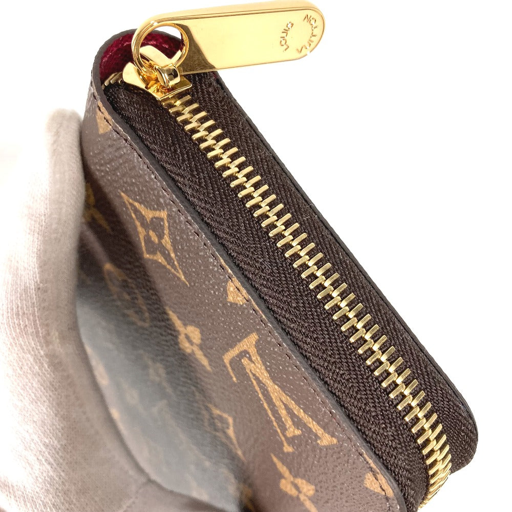 LOUIS VUITTON M41895 モノグラム ジッピーウォレット ラウンドファスナー 長財布 モノグラムキャンバス レディース フューシャ ブラウン
