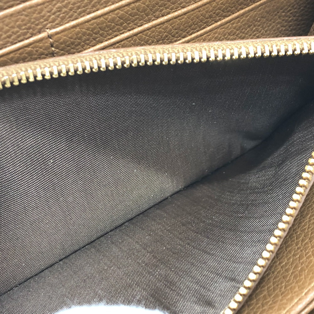 PRADA 1M0506 ロゴ ラウンドファスナー 長財布 レザー レディース ブラウン