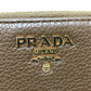 PRADA 1M0506 ロゴ ラウンドファスナー 長財布 レザー レディース ブラウン