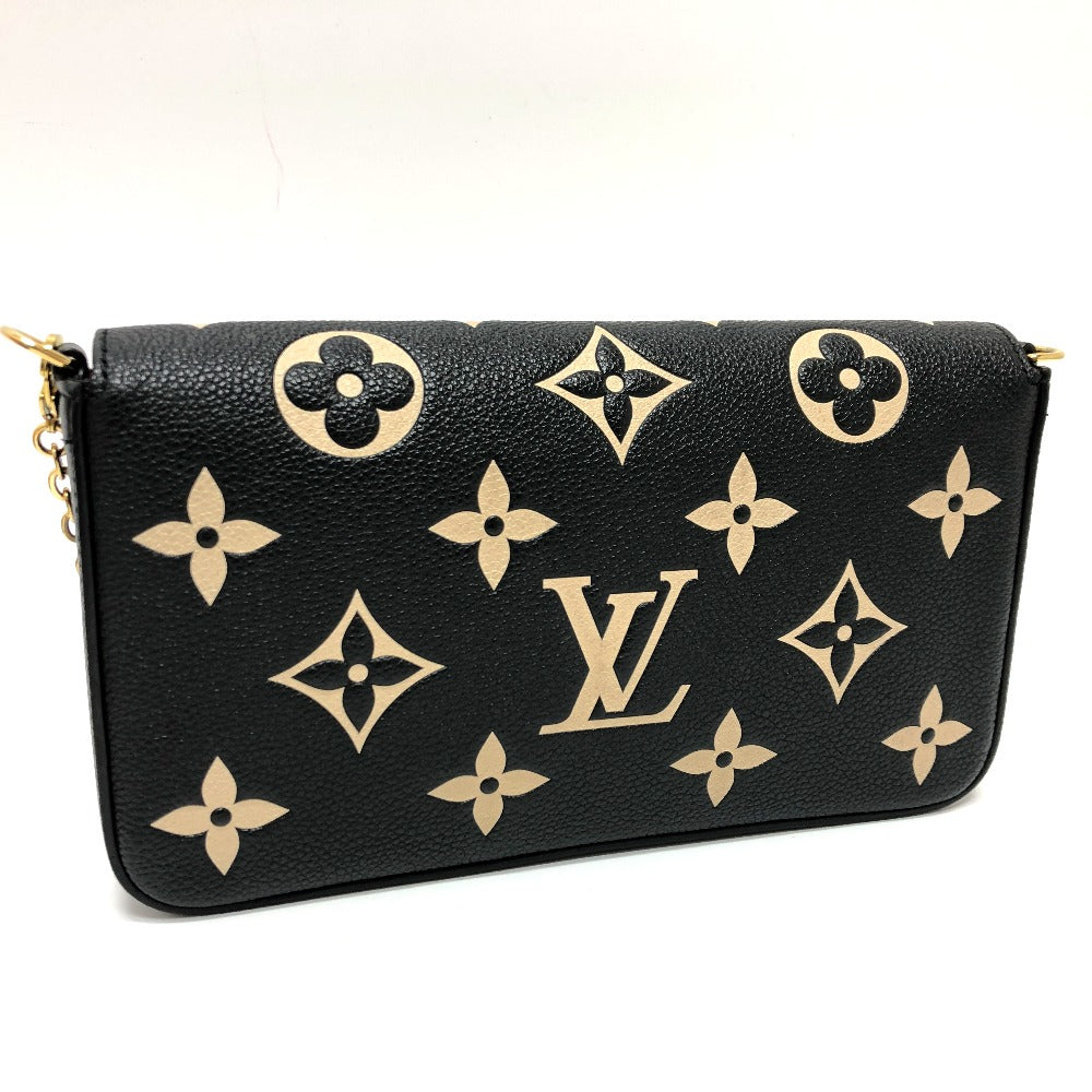 LOUIS VUITTON M80482 モノグラムアンプラント ポシェット・フェリシー チェーンウォレット ショルダーバッグ 長財布 モノグラムアンプラントレザー レディース ブラック