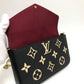 LOUIS VUITTON M80482 モノグラムアンプラント ポシェット・フェリシー チェーンウォレット ショルダーバッグ 長財布 モノグラムアンプラントレザー レディース ブラック