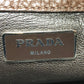 PRADA トライアングルロゴ バイカラー カバン 肩掛け 斜め掛け ショルダーバッグ レザー レディース ブラウン