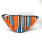 PRADA 2VY007 Striped Triangle Bayadere Canvas Crossbody Shoulder Bag for Men, Orange