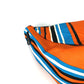 PRADA 2VY007 Striped Triangle Bayadere Canvas Crossbody Shoulder Bag for Men, Orange