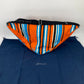PRADA 2VY007 Striped Triangle Bayadere Canvas Crossbody Shoulder Bag for Men, Orange