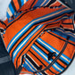 PRADA 2VY007 Striped Triangle Bayadere Canvas Crossbody Shoulder Bag for Men, Orange