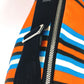 PRADA 2VY007 Striped Triangle Bayadere Canvas Crossbody Shoulder Bag for Men, Orange