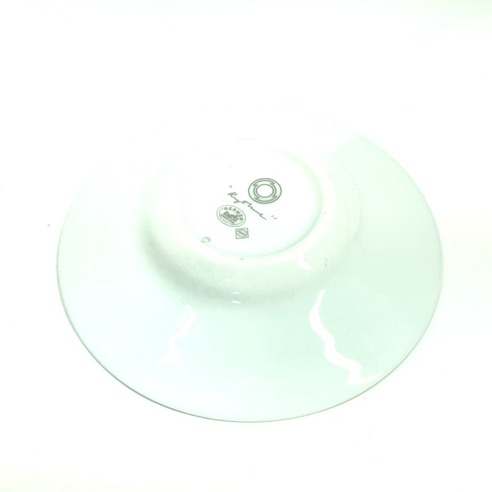 HERMES コップ プレート 皿 食器 Rhythm リズム ティーカップ＆ソーサー 2客 ティーカップ 陶器 レディース ホワイト
