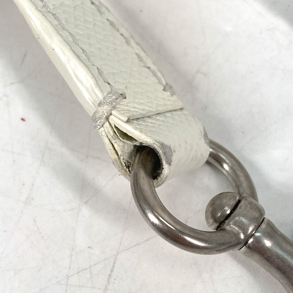BALENCIAGA 596159 ロゴ ヴィルXXS 2WAY ハンドバッグ トートバッグ 斜め掛け ショルダーバッグ レザー レディース ホワイト