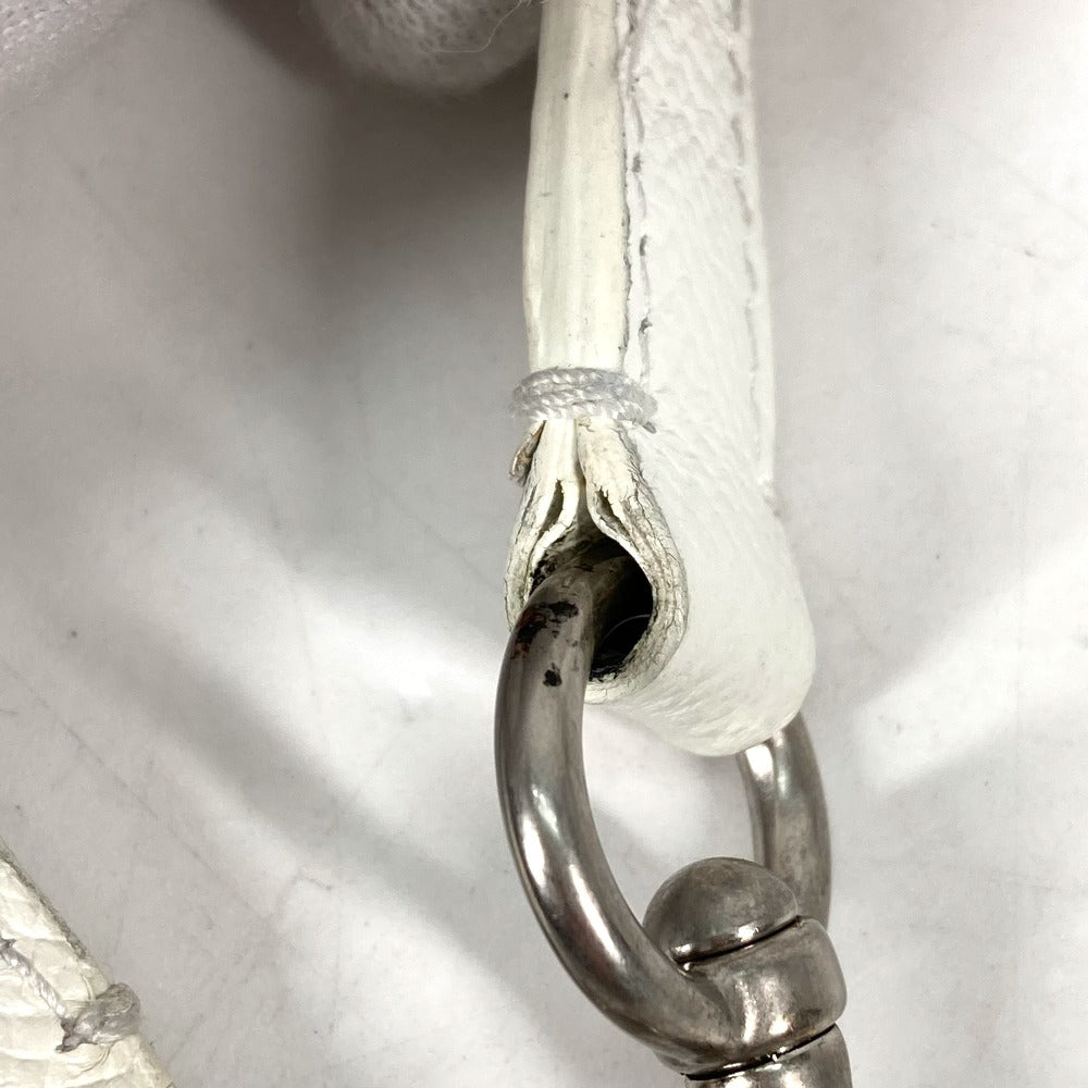 BALENCIAGA 596159 ロゴ ヴィルXXS 2WAY ハンドバッグ トートバッグ 斜め掛け ショルダーバッグ レザー レディース ホワイト