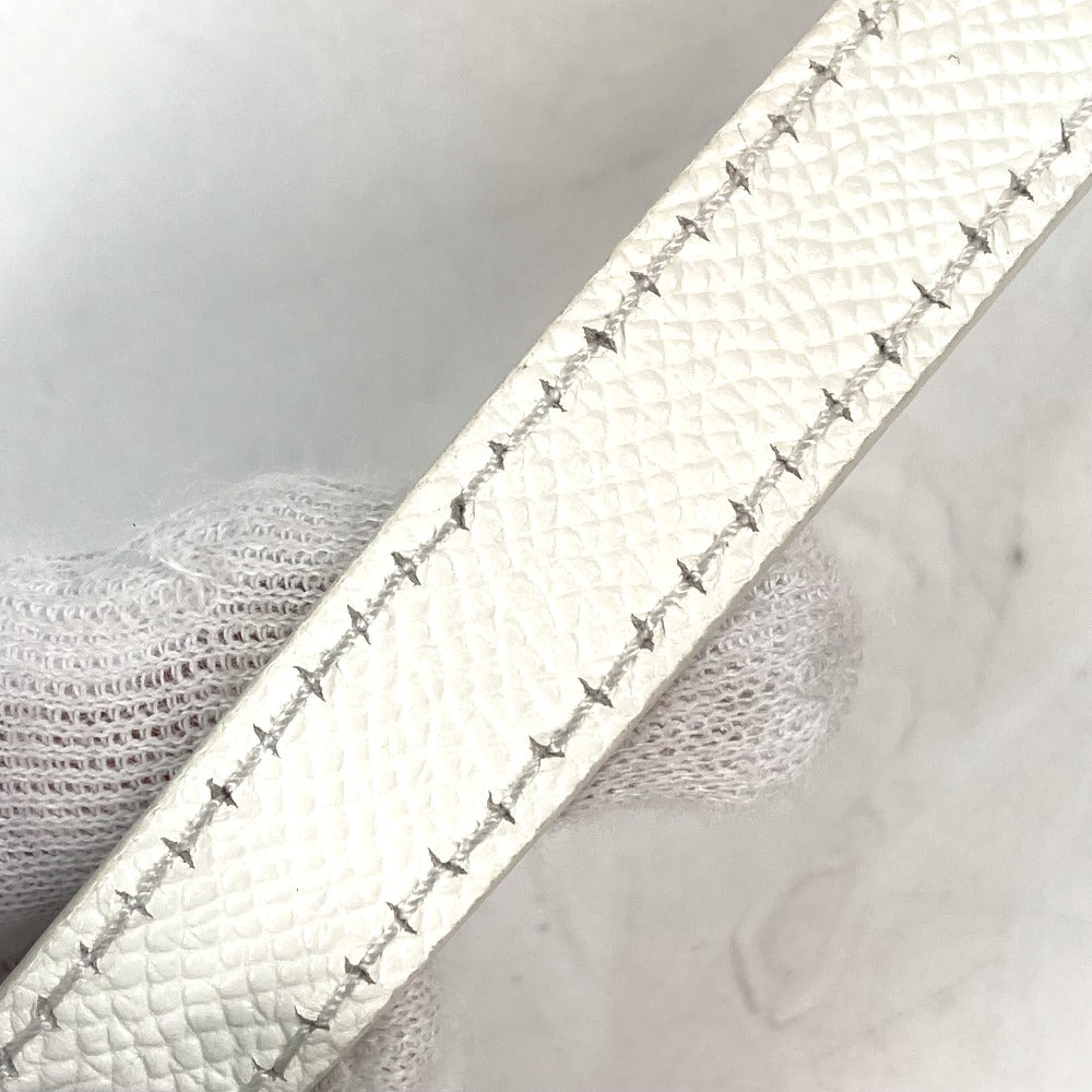 BALENCIAGA 596159 ロゴ ヴィルXXS 2WAY ハンドバッグ トートバッグ 斜め掛け ショルダーバッグ レザー レディース ホワイト