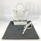 BALENCIAGA 596159 ロゴ ヴィルXXS 2WAY ハンドバッグ トートバッグ 斜め掛け ショルダーバッグ レザー レディース ホワイト