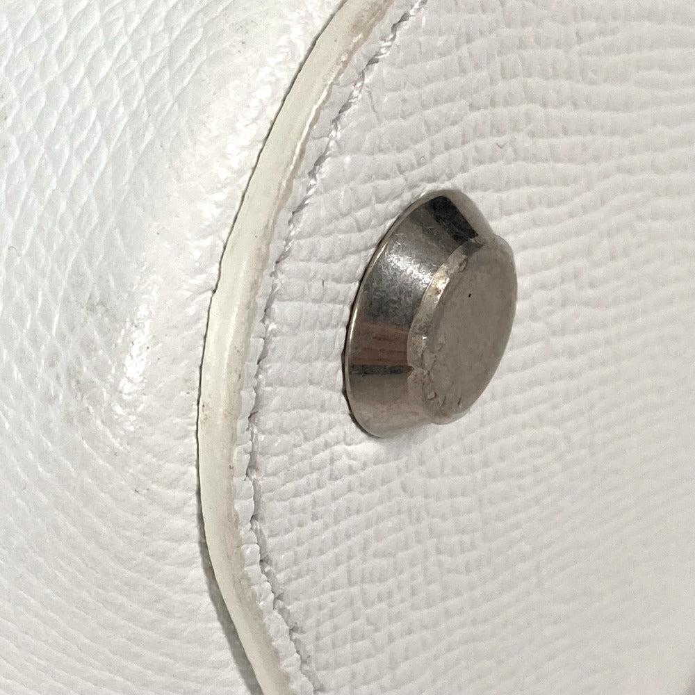 BALENCIAGA 596159 ロゴ ヴィルXXS 2WAY ハンドバッグ トートバッグ 斜め掛け ショルダーバッグ レザー レディース ホワイト