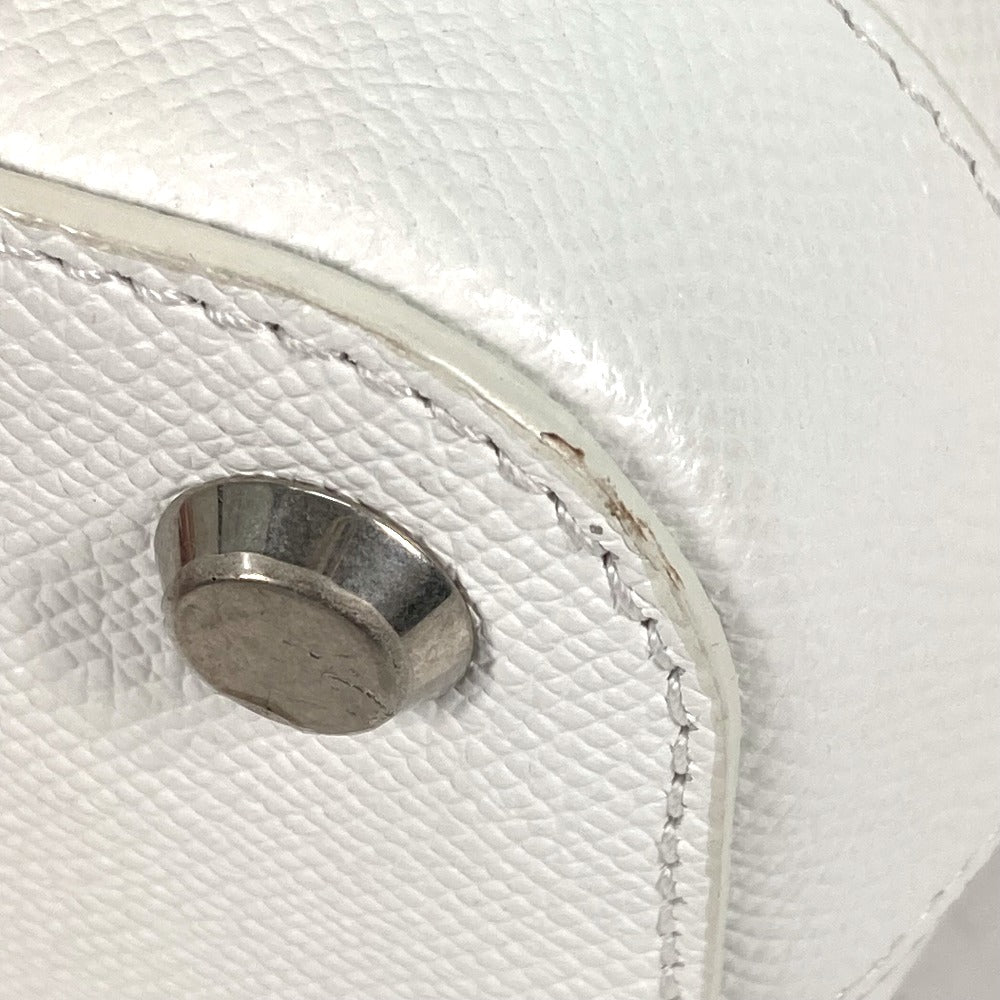 BALENCIAGA 596159 ロゴ ヴィルXXS 2WAY ハンドバッグ トートバッグ 斜め掛け ショルダーバッグ レザー レディース ホワイト