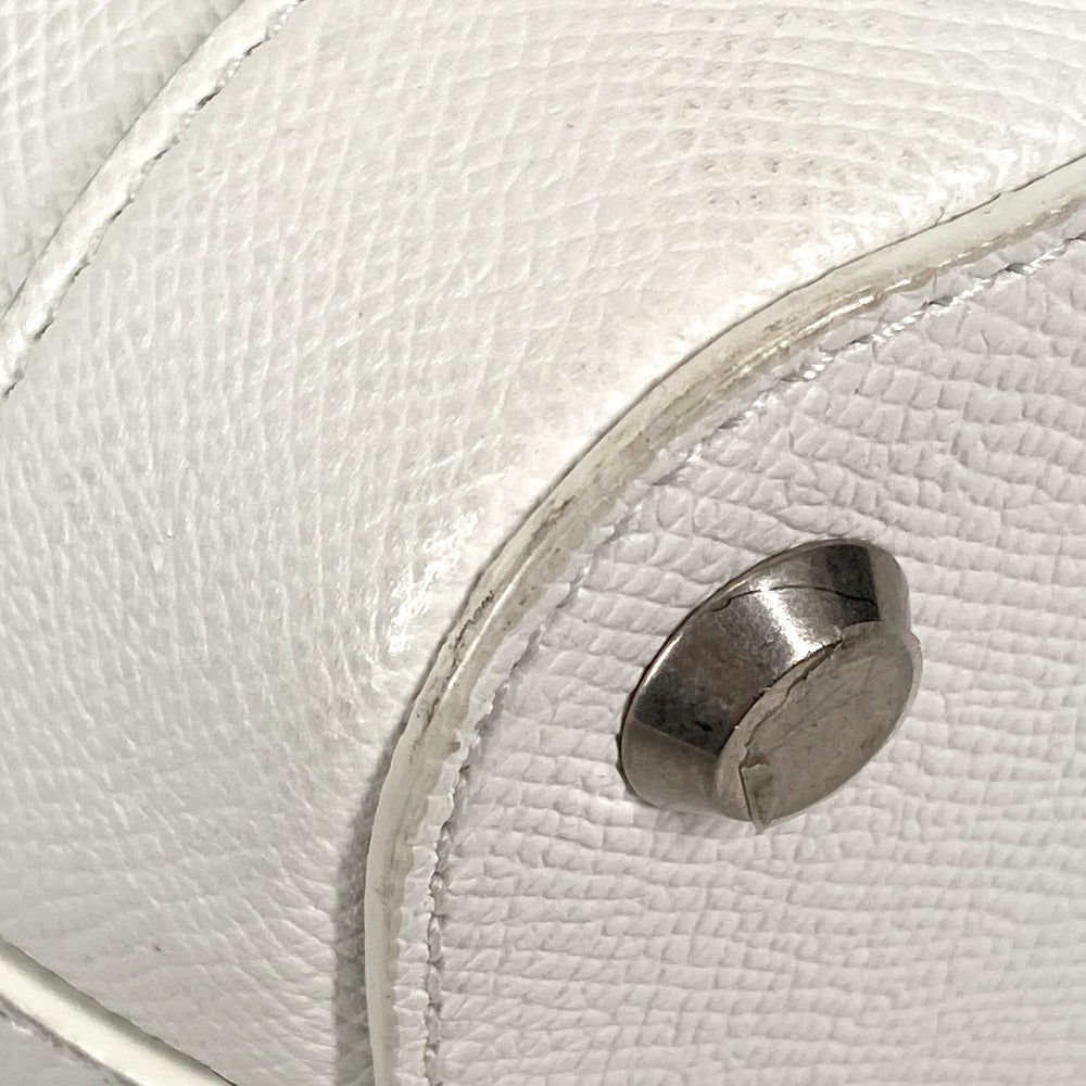 BALENCIAGA 596159 ロゴ ヴィルXXS 2WAY ハンドバッグ トートバッグ 斜め掛け ショルダーバッグ レザー レディース ホワイト