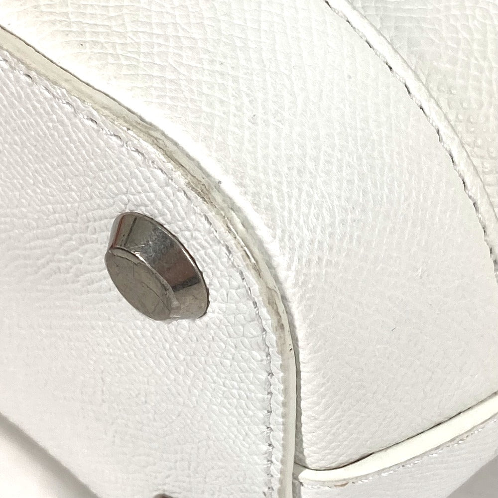 BALENCIAGA 596159 ロゴ ヴィルXXS 2WAY ハンドバッグ トートバッグ 斜め掛け ショルダーバッグ レザー レディース ホワイト