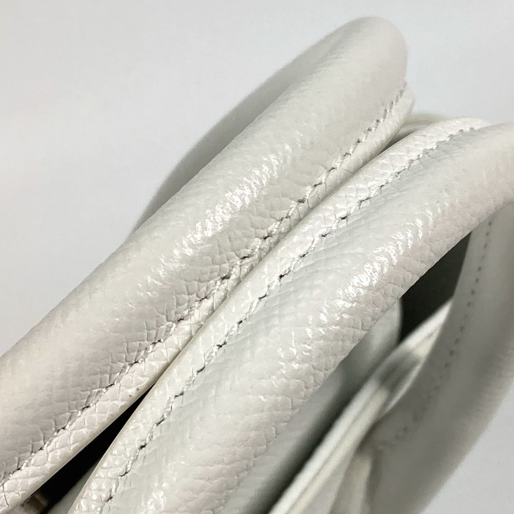 BALENCIAGA 596159 ロゴ ヴィルXXS 2WAY ハンドバッグ トートバッグ 斜め掛け ショルダーバッグ レザー レディース ホワイト